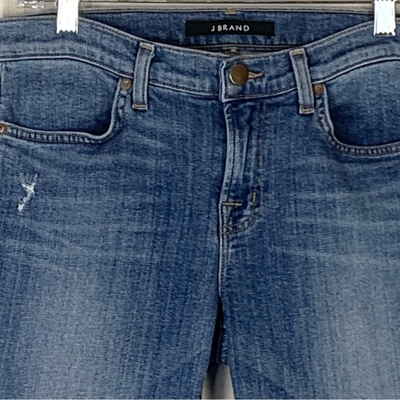 J Brand Distressed Mid-Rise Super Skinny Jeans in 'Revenge' Wash - Size 28 - Picture 4 of 16